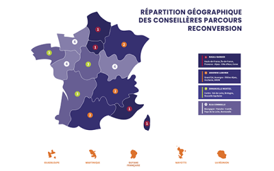 Pôle Reconversion : découvrez la répartition régionale de nos conseillères